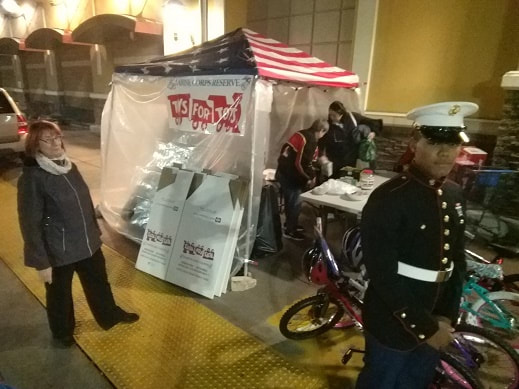 Toys for Tots booth at Walmart in Citrus Heights 12/8/17